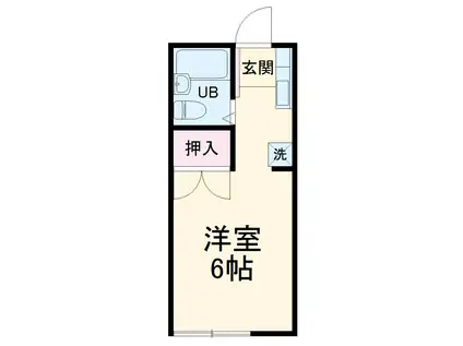 リヴ・ロングパレス(1K/2階)の間取り写真