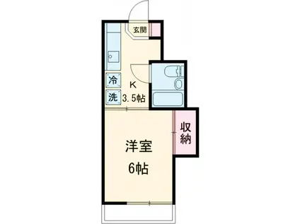 柿の木館(1K/1階)の間取り写真