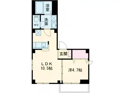 HARMONY荻窪(1LDK/4階)の間取り写真