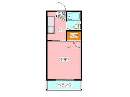 フィットパレス(1K/3階)の間取り写真