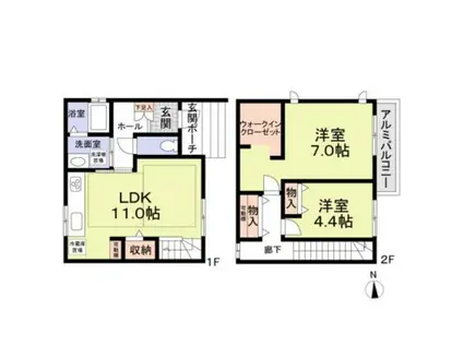 J Court(2LDK)の間取り写真