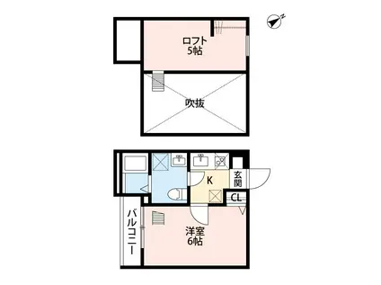 gloire(グロワール)trois(2LDK)の間取り写真