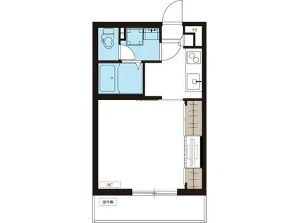 リブリ・花菜Ⅰ(1K/2階)の間取り写真