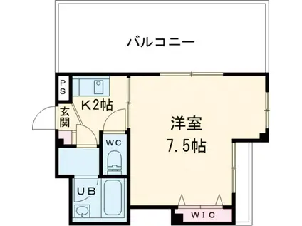 フリーデンハイム2(1K/3階)の間取り写真