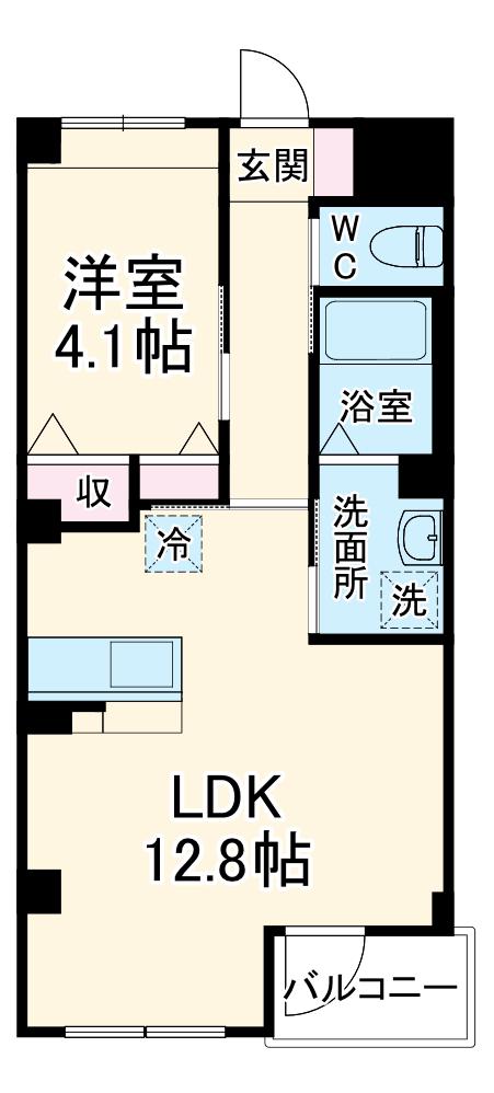 メゾン ド ジュエル(1LDK/3階)の間取り写真