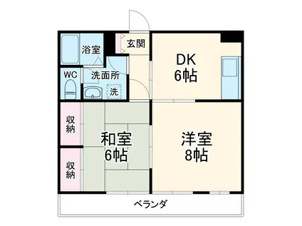 メゾン・プルミエ(2DK/2階)の間取り写真