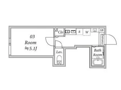 アイコート富士見ヶ丘(1K/3階)の間取り写真