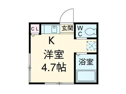 MEINEBURG(ワンルーム/1階)の間取り写真