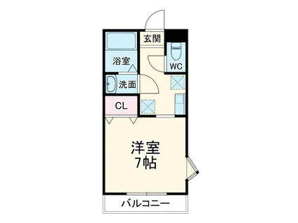 カモミール(1K/3階)の間取り写真