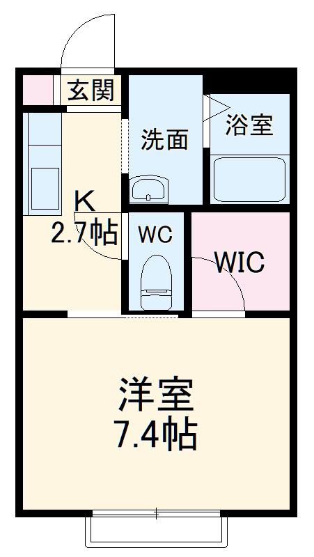 プチソレイユ(1K/1階)の間取り写真