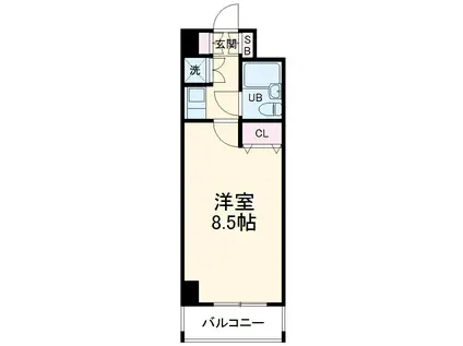 ジェネピア東千葉(1K/10階)の間取り写真