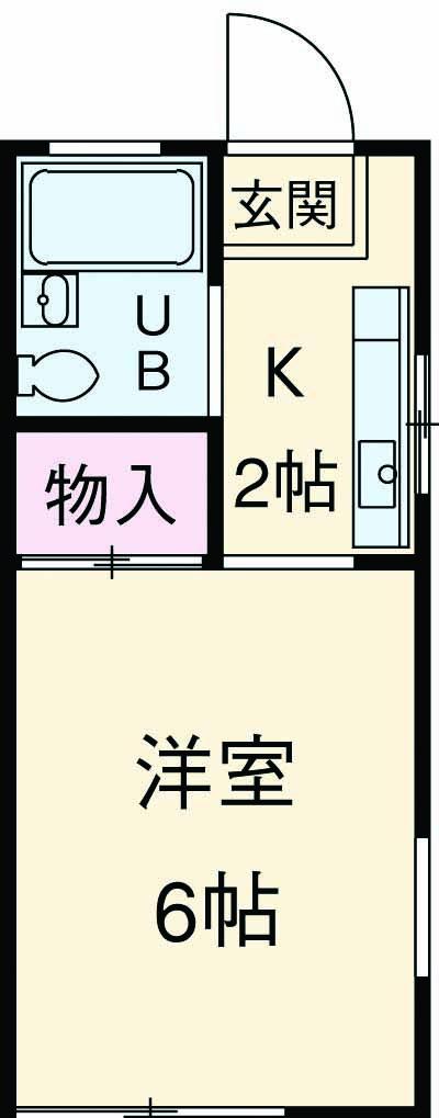 コーポセニョリータ2(1K/2階)の間取り写真