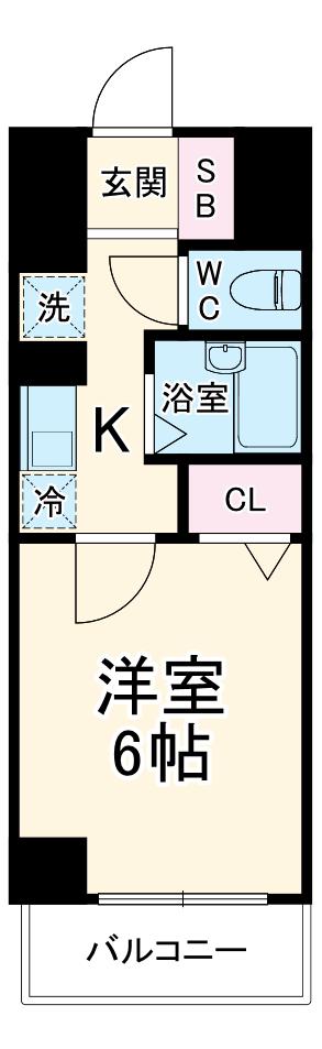 芝コーポ三号館(1K/2階)の間取り写真