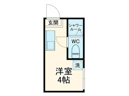 テラス南浦和(ワンルーム/1階)の間取り写真