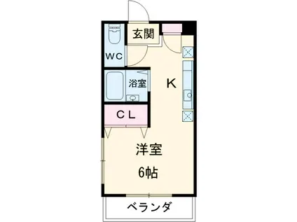 千鶴マンション(ワンルーム/3階)の間取り写真