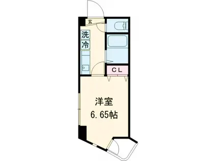 ラ・フルール芹ヶ谷(1K/1階)の間取り写真