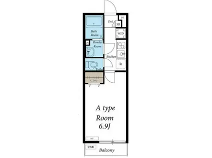 リブリ・風の丘ハウス(1K/3階)の間取り写真