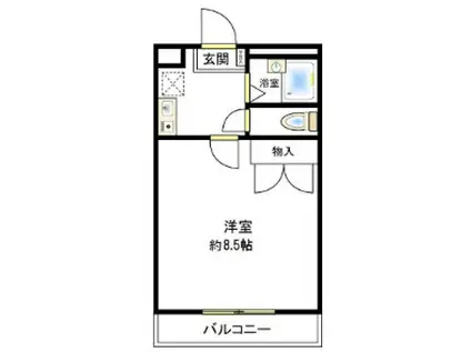 内房線 姉ケ崎駅 バス乗車時間:9分 青柳西バス停で下車 徒歩5分 2階建 築29年(1K/1階)の間取り写真