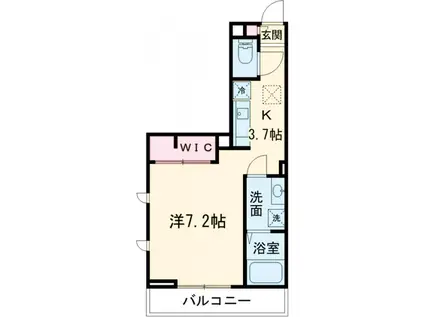 TKハウスⅠ(1K/1階)の間取り写真