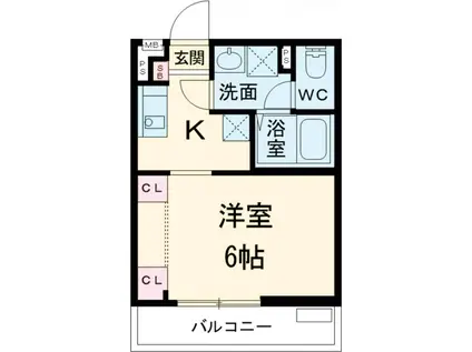 リブリ・TKグレイスビルⅢ(1K/3階)の間取り写真