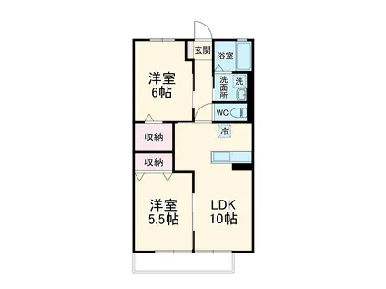 ユートピア(2LDK/1階)の間取り写真