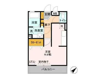 ガネーシャ壱番館(ワンルーム/3階)の間取り写真