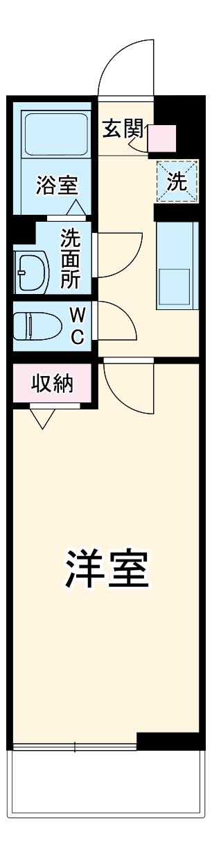 リブリ・TRIPOLIS Ⅲ(1K/2階)の間取り写真