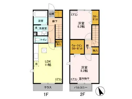 ルラーシュ Ⅱ(2LDK)の間取り写真