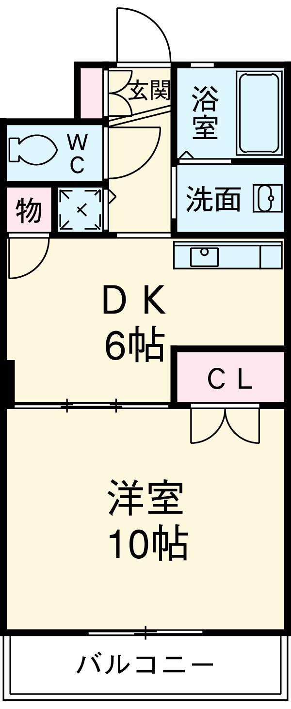 セントラルヒルズ(1DK/5階)の間取り写真