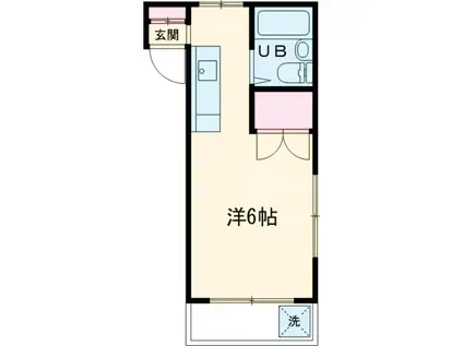 カーサデ藤原(ワンルーム/2階)の間取り写真