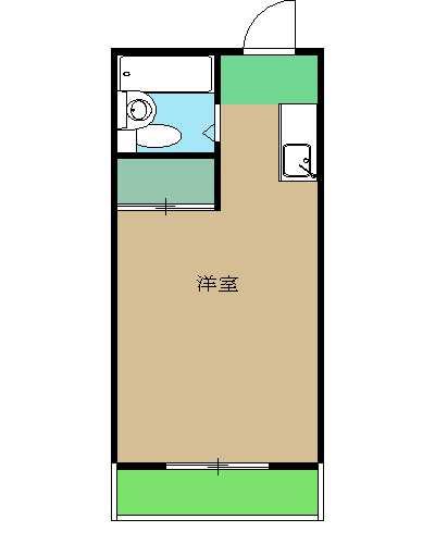 ガーデンヒルズⅡ(1K/2階)の間取り写真