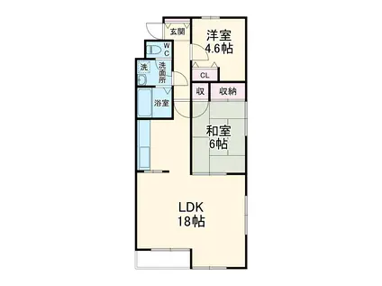 第2プラトー(2LDK/3階)の間取り写真