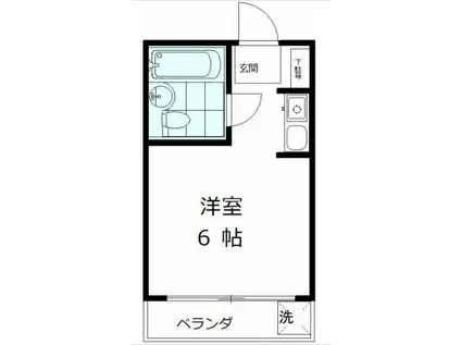 ビッグストーン荻窪(ワンルーム/1階)の間取り写真