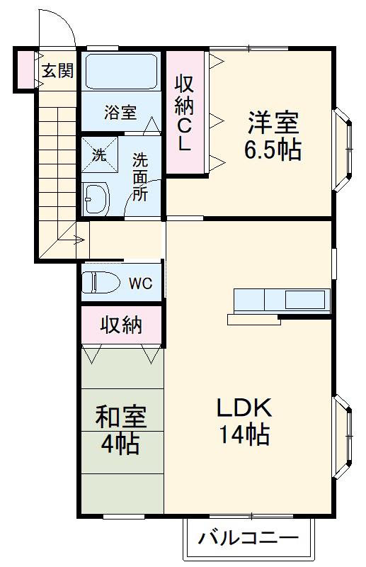 セントポーリア(1LDK/2階)の間取り写真