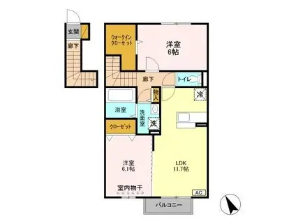 レムロード・M(2LDK/2階)の間取り写真