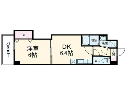 金太郎ヒルズ100(1DK/10階)の間取り写真