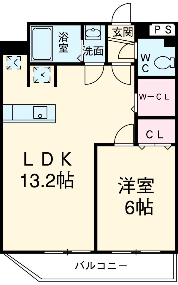 メイ アジュール登戸(1LDK/2階)の間取り写真