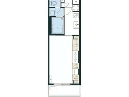 リブリ・ルームス弁天3(1K/1階)の間取り写真