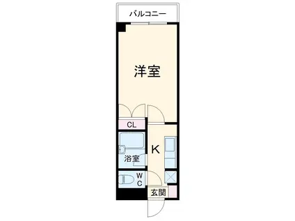 メゾンK&N(1K/2階)の間取り写真