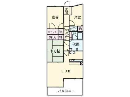 リーベスト西千葉(3LDK/5階)の間取り写真