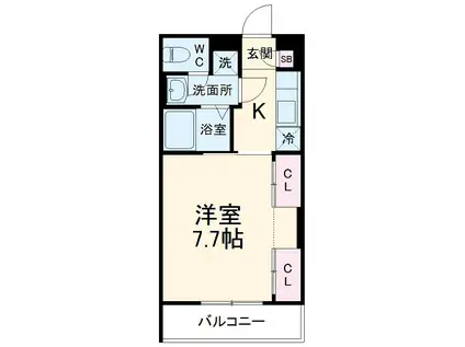 リブリ・ジュネス(1K/1階)の間取り写真