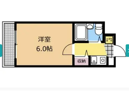 フレンドポート淵野辺Ⅲ(1K/4階)の間取り写真