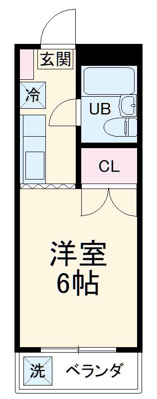 グリーンジュネス(1K/2階)の間取り写真