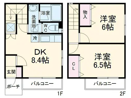 メゾン・ド・ローズ(2DK)の間取り写真