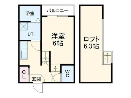 アイディールホームLILY(1K/2階)の間取り写真