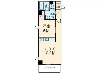 コートルミエール(1LDK/4階)の間取り写真