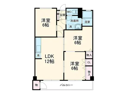 BELL GRAY K.1(3LDK/3階)の間取り写真