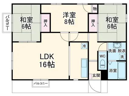 スピード南浦和第5(3LDK/3階)の間取り写真