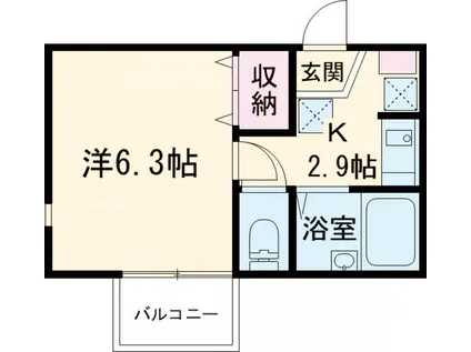 エルソル阿佐ヶ谷Ⅱ(1K/2階)の間取り写真