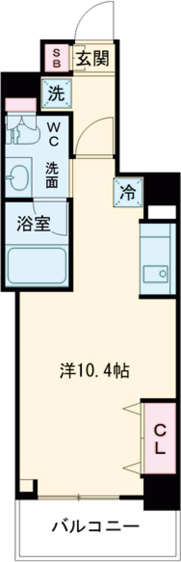 レジディア荻窪Ⅲ(ワンルーム/5階)の間取り写真